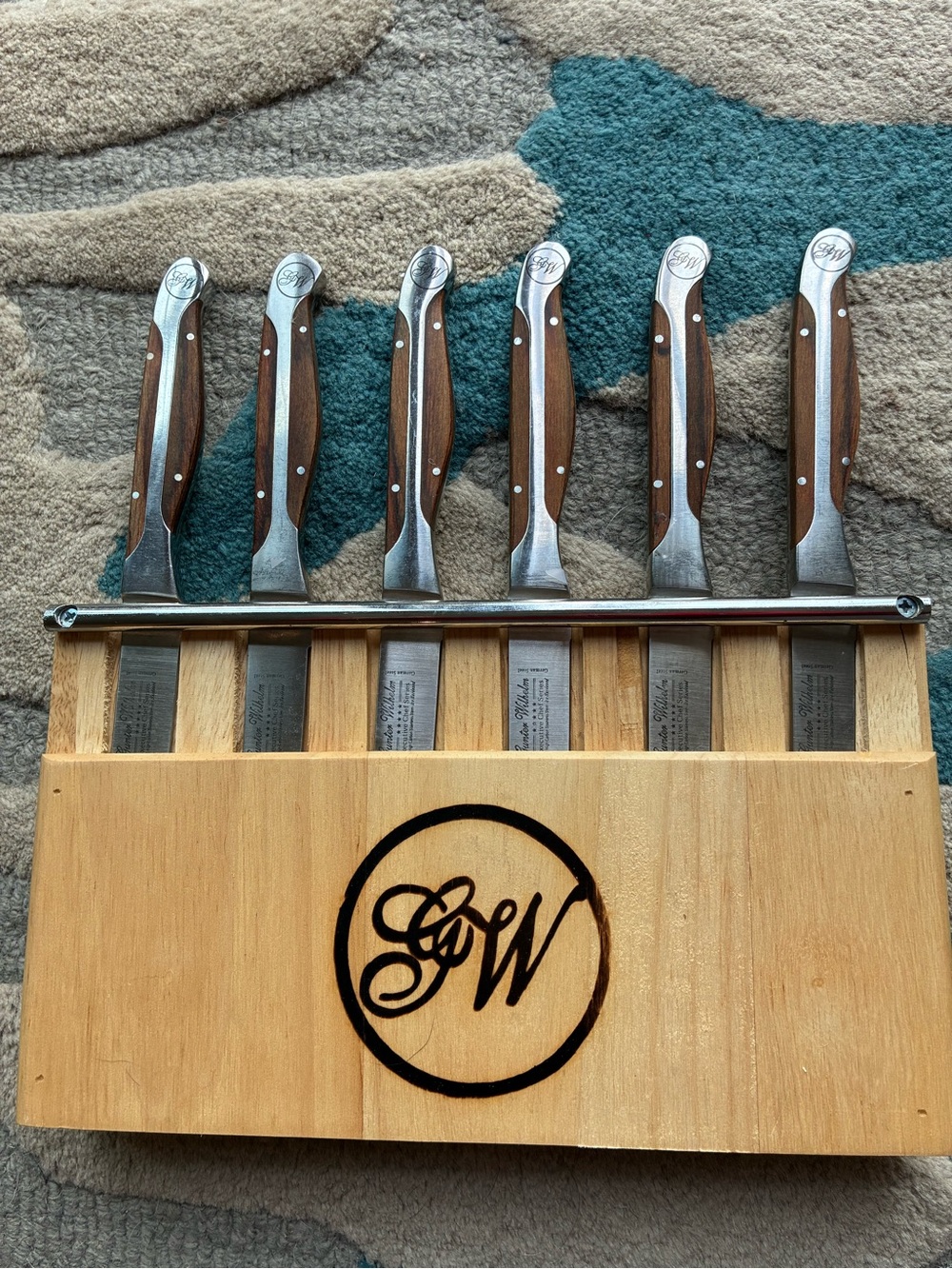 Gunter Wilhelm Executive Chef Series  Steak Knives and block.
